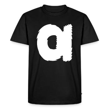 | alpha icône | Alphabet grec - T-shirt Premium bio Homme - noir - Devant - Nico (187cm)