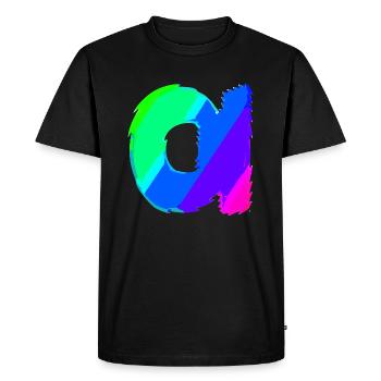 | alpha icône | Alphabet grec - T-shirt Premium bio Homme - noir - Devant - Nico (187cm)
