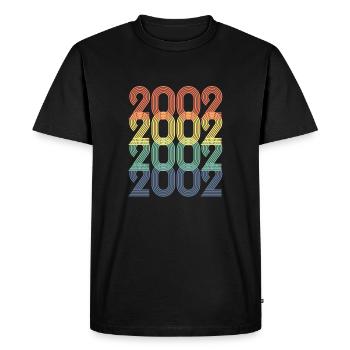 Cool Retro 2002, 21 ans, cadeau de 21e anniversaire - T-shirt Premium bio Homme - noir - Devant - Nico (187cm)