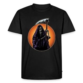 Horreur Mort Faux Scary Squelette Cadeau d’Halloween - T-shirt Premium bio Homme - noir - Devant - Nico (187cm)