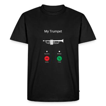 Les appels de trompette - T-shirt Premium bio Homme - noir - Devant - Nico (187cm)