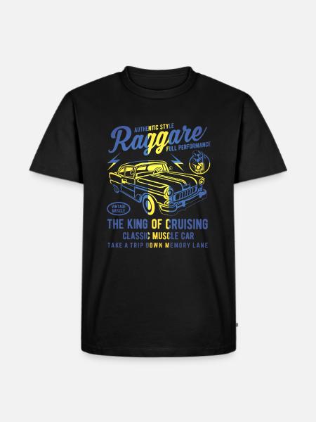 Raggare Roi de croisière Suède - T-shirt Premium bio Homme - noir