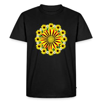 Gazania Fleur Tournesol Marguerites Gazanie - T-shirt Premium bio Homme - noir - Devant - Nico (187cm)