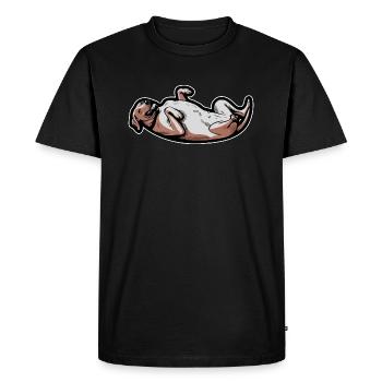 Rhodesian Ridgeback Yoga Rhodesian Ridgebacks - T-shirt Premium bio Homme - noir - Devant - Nico (187cm)