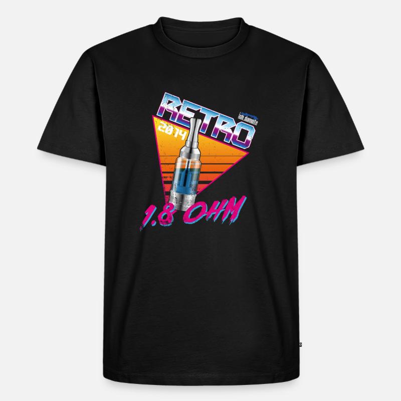 retro 1,8ohm - Männer Premium Bio T-Shirt - Schwarz