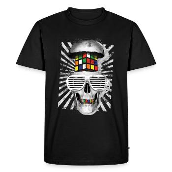 Rubik's Skull Cube - Men's Premium Organic T-Shirt - black - Front - Nico (187cm)