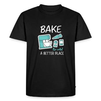 Pâtisserie gâteau gâteau biscuits mélangeur pâte cadeau - T-shirt Premium bio Homme - noir - Devant - Nico (187cm)