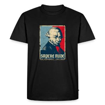 SAPERE AUDE IMMANUEL KANT PHILOSOPHY GIFT - Men's Premium Organic T-Shirt - black - Front - Nico (187cm)