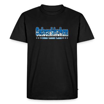 Gelsenkirchen Fussball Fans Mein Leben Lang - Männer Premium Bio T-Shirt - Schwarz - Vorne - Nico (187cm)