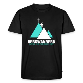 mountain hiking ferrata climbing alpine mountaineering climbing - Men's Premium Organic T-Shirt - black - Front - Nico (187cm)