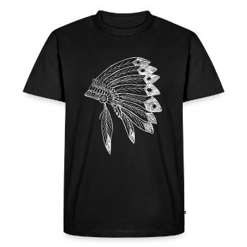 Indiens - T-shirt Premium bio Homme - noir - Devant - Nico (187cm)