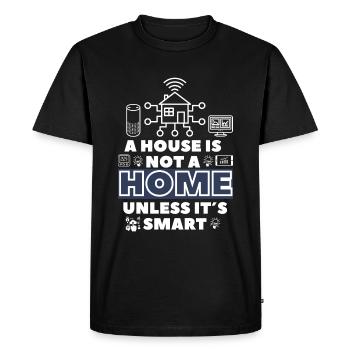Maison intelligente - Ce n'est pas une maison si elle n'est pas intelligente - T-shirt Premium bio Homme - noir - Devant - Nico (187cm)