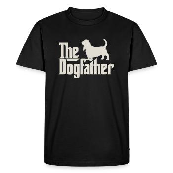 Le Dogfather - Basset Hound - T-shirt Premium bio Homme - noir - Devant - Nico (187cm)