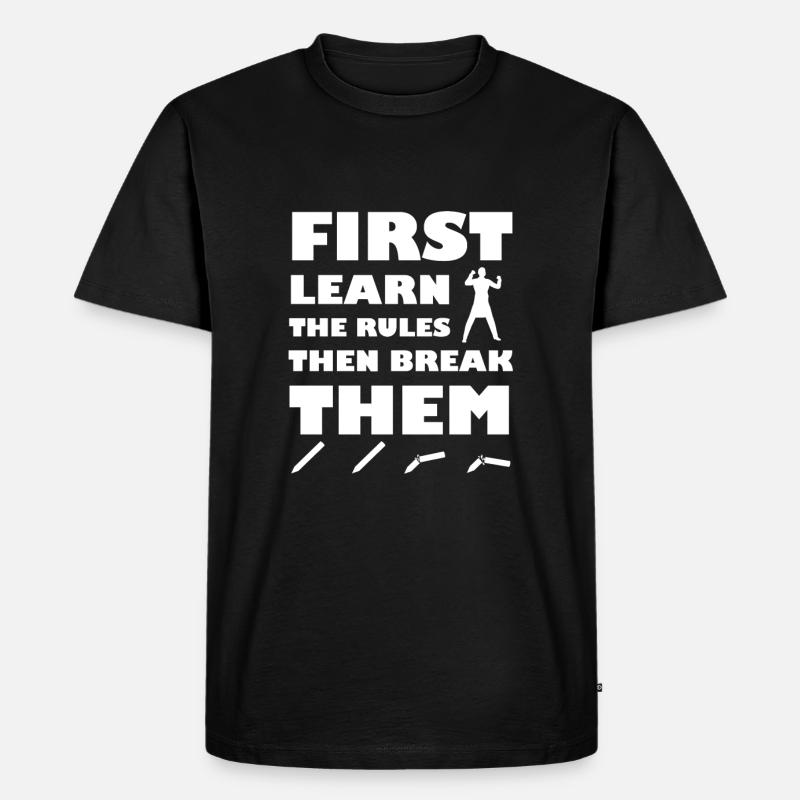 break the rules - Männer Premium Bio T-Shirt - Schwarz