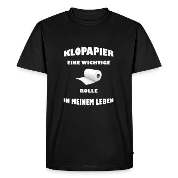 PQ un rôle important dans ma vie - T-shirt Premium bio Homme - noir - Devant - Nico (187cm)