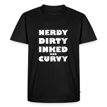 Nerdy Sale Encré Et Curvy - T-shirt Premium bio Homme - noir - Devant - Nico (187cm)