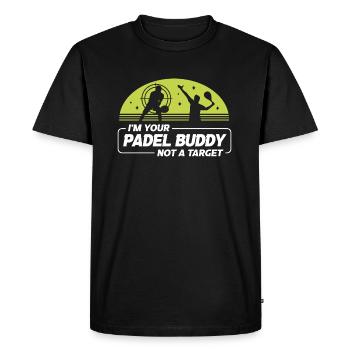 Padel Padel Joueur Padel Tennis Paddle - T-shirt Premium bio Homme - noir - Devant - Nico (187cm)