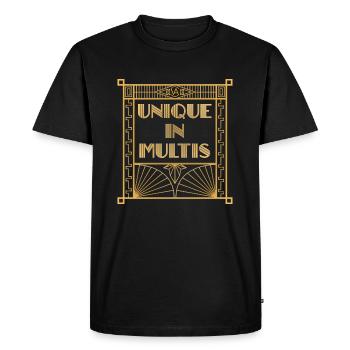 Unique in Multis - Men's Premium Organic T-Shirt - black - Front - Nico (187cm)