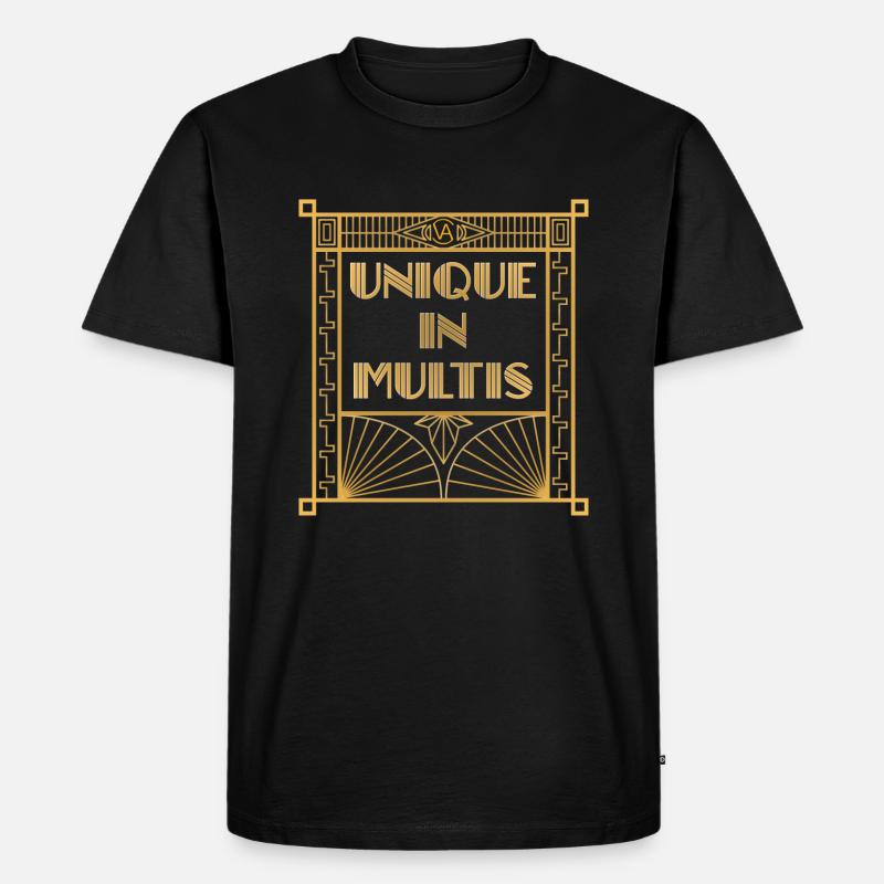 Einzigartig in Multis - Männer Premium Bio T-Shirt - Schwarz
