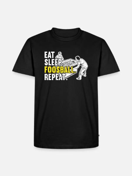 Tischfußball - Männer Premium Bio T-Shirt - Schwarz
