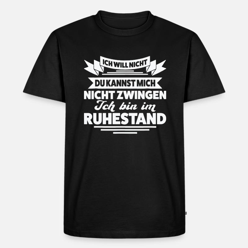 Ruhestand Rente Ruhestand Geschenk - Männer Premium Bio T-Shirt - Schwarz