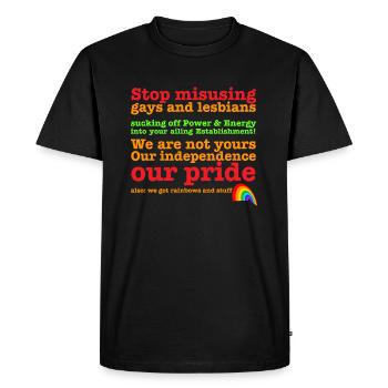 no ailing establishment - Männer Premium Bio T-Shirt - Schwarz - Vorne - Nico (187cm)