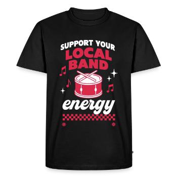 Support Local Band Design - Männer Premium Bio T-Shirt - Schwarz - Vorne - Nico (187cm)