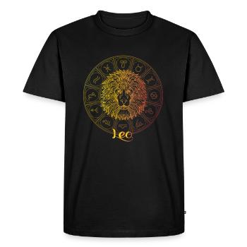 Signe du zodiaque de Léo - T-shirt Premium bio Homme - noir - Devant - Nico (187cm)