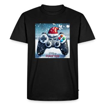 Merry Christmas Gaming - Men's Premium Organic T-Shirt - black - Front - Nico (187cm)