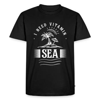 Plage Sea Surf Breeze - T-shirt Premium bio Homme - noir - Devant - Nico (187cm)