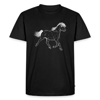 Pferd Fohlen - Männer Premium Bio T-Shirt - Schwarz - Vorne - Nico (187cm)