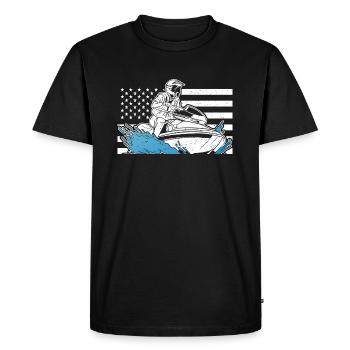 Jet Ski Jet Skiing - T-shirt Premium bio Homme - noir - Devant - Nico (187cm)