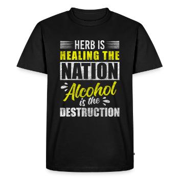 Herbes médicinales Nature Healthy Doctor - T-shirt Premium bio Homme - noir - Devant - Nico (187cm)