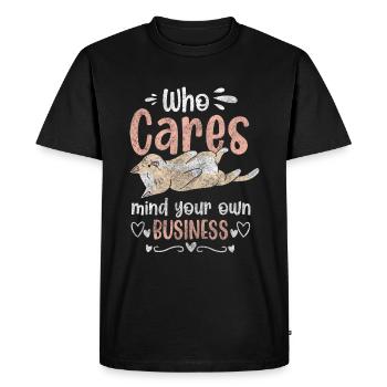 Pas d’intérêt Désintérêt Pas de sarcasme - T-shirt Premium bio Homme - noir - Devant - Nico (187cm)