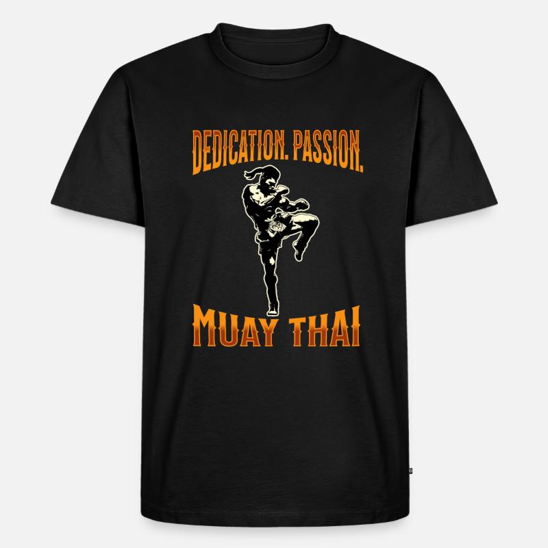 Muay Thai Boxing Muay Thai - Männer Premium Bio T-Shirt - Schwarz