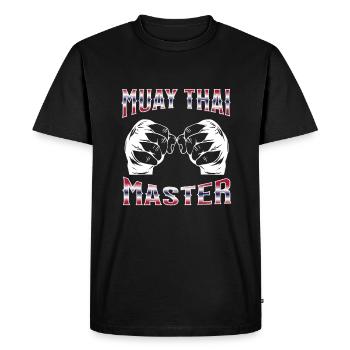 Muay Thai Boxing Muay Thai - Men's Premium Organic T-Shirt - black - Front - Nico (187cm)
