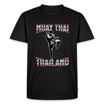 Muay Thai Boxing Muay Thai - Men's Premium Organic T-Shirt - black - Front - Nico (187cm)
