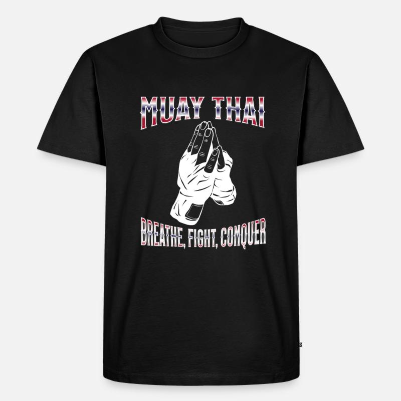 Muay Thai Boxing Muay Thai - Männer Premium Bio T-Shirt - Schwarz