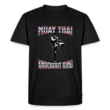 Muay Thai Boxing Muay Thai - Men's Premium Organic T-Shirt - black - Front - Nico (187cm)