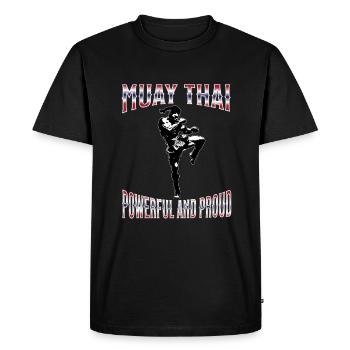 Muay Thai Boxing Muay Thai - Men's Premium Organic T-Shirt - black - Front - Nico (187cm)