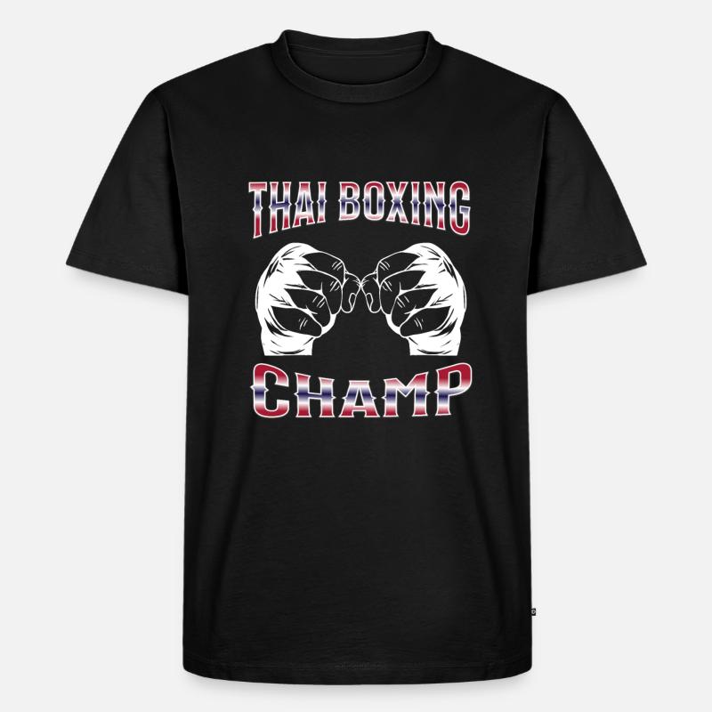 Muay Thai Boxing Muay Thai - Männer Premium Bio T-Shirt - Schwarz