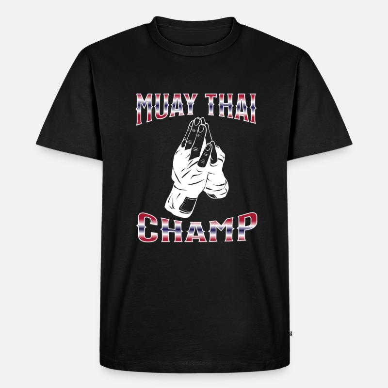Muay Thai Boxing Muay Thai - Männer Premium Bio T-Shirt - Schwarz