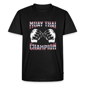 Muay Thai Boxe Muay Thai - T-shirt Premium bio Homme - noir - Devant - Nico (187cm)