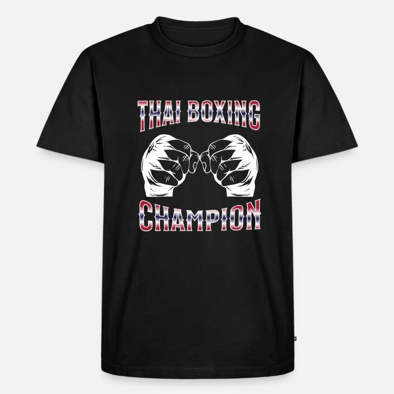 Muay Thai Boxing Muay Thai - Männer Premium Bio T-Shirt - Schwarz