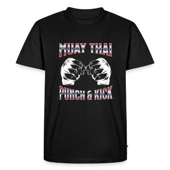 Muay Thai Boxe Muay Thai - T-shirt Premium bio Homme - noir - Devant - Nico (187cm)