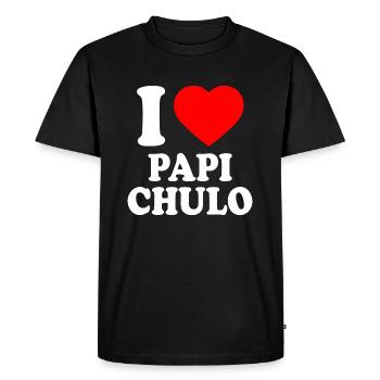 I love papi chulo - T-shirt Premium bio Homme - noir - Devant - Nico (187cm)