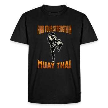 Muay Thai Boxe Muay Thai - T-shirt Premium bio Homme - noir - Devant - Nico (187cm)