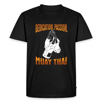 Muay Thai Boxe Muay Thai - T-shirt Premium bio Homme - noir - Devant - Nico (187cm)