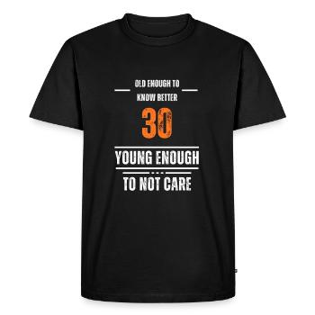 30 Ambiance - T-shirt Premium bio Homme - noir - Devant - Nico (187cm)