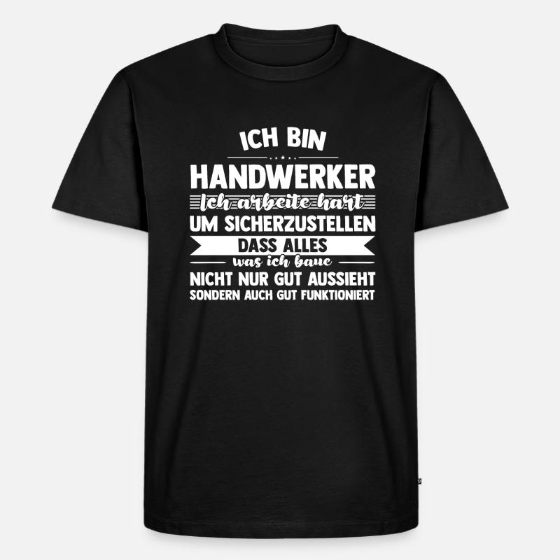 Handwerker Beruf Werkzeug Geschenk - Männer Premium Bio T-Shirt - Schwarz